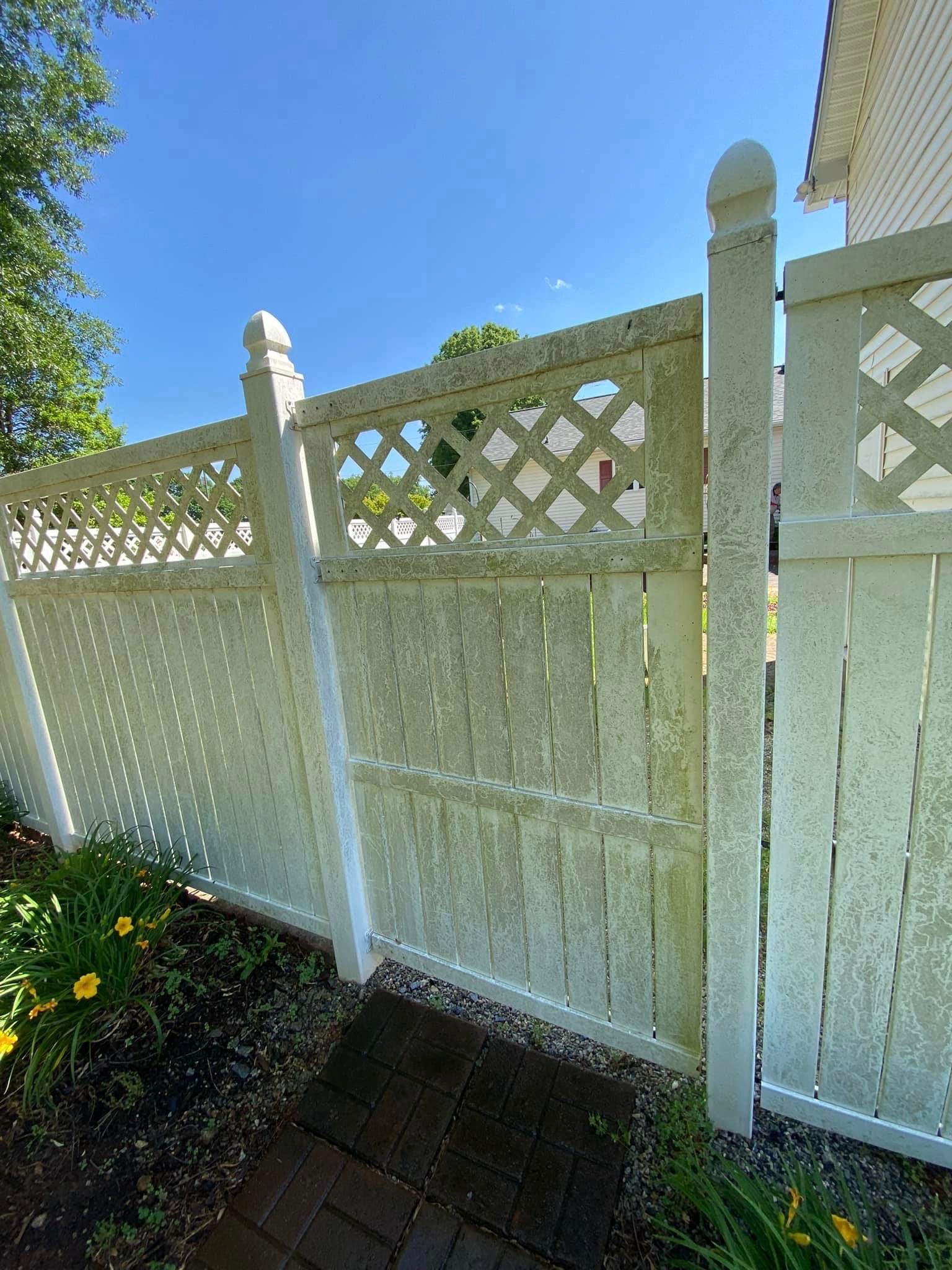 Fence Before Power Washing